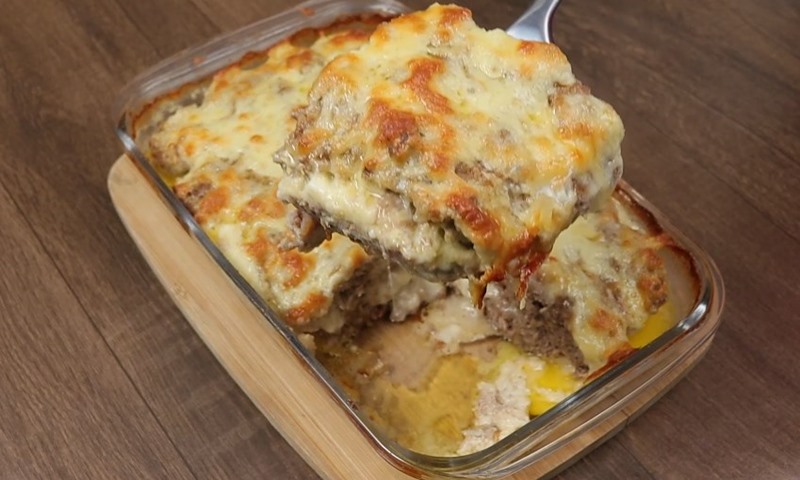 carne moida recheada com queijo