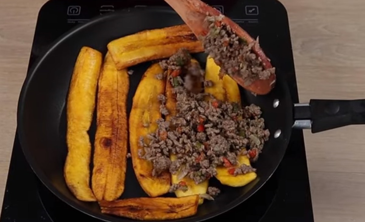 lasanha de banana com carne moída